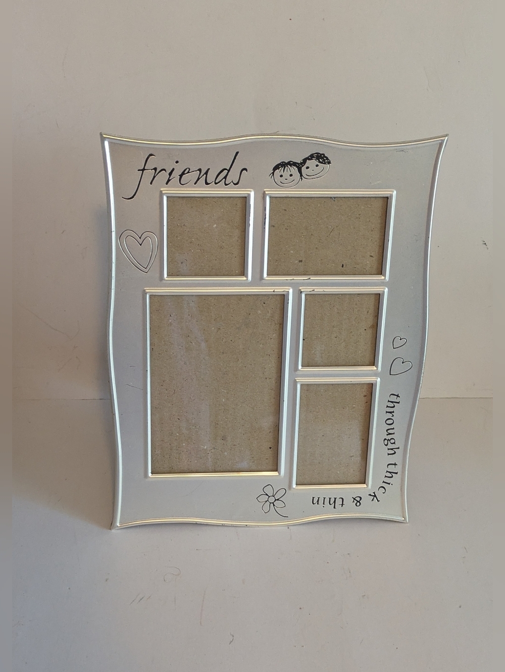 Frame Friends Through Thick & Thin Collage Silver Photo Frame